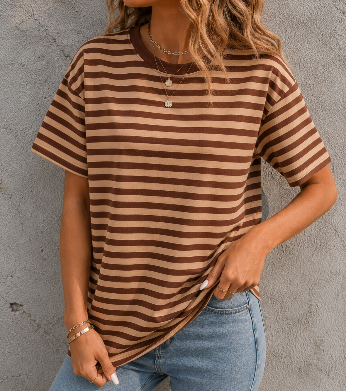 T-shirt Lila Marron